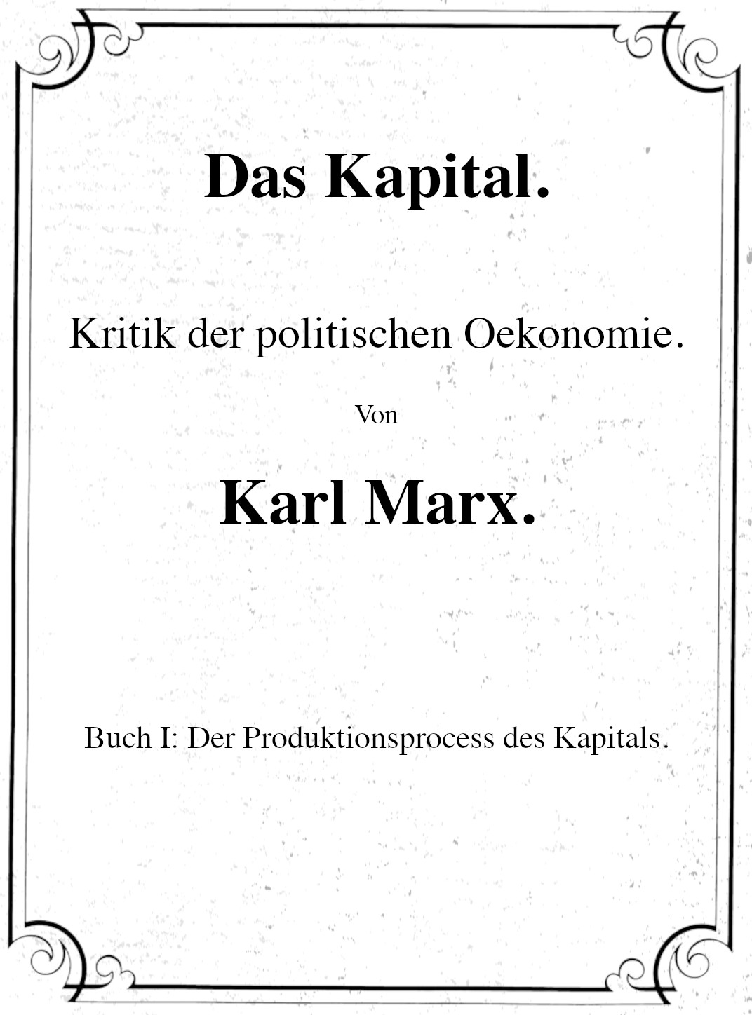 Der Produktionsprozess des Kapitals