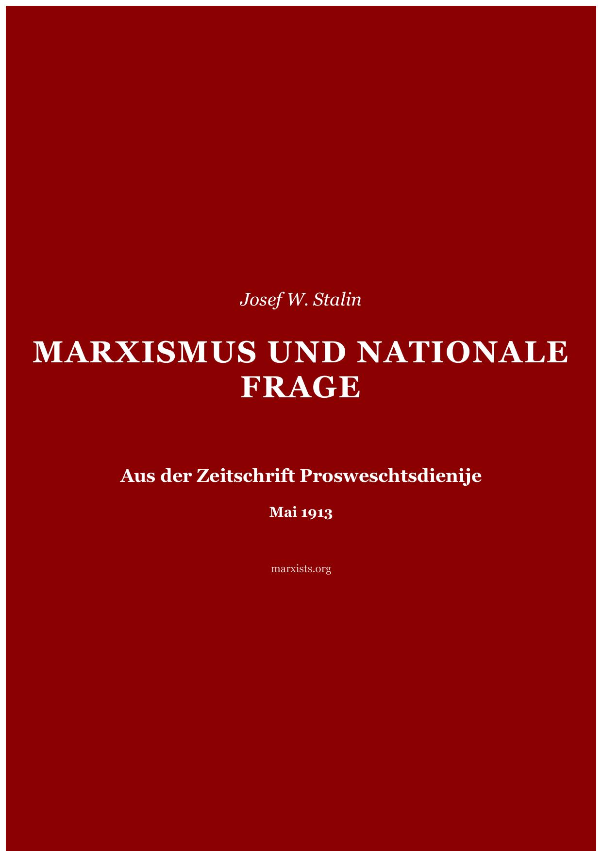 Marxismus und die nationale Frage